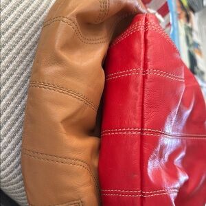 Free People Red Leather sling Bag small